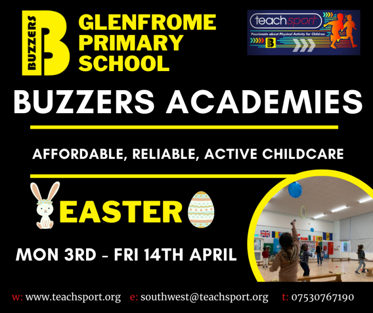 Buzzers Academies Easter Monday 3 April to Friday 14 April
